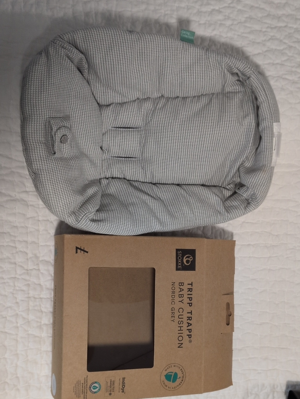 Tripp Trapp Nordic Grey Baby Cushion - Soft Grey